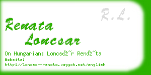 renata loncsar business card